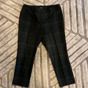 Ann Taylor Factory plaid pants cropped